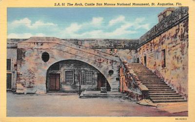 The Arch, Castle San Marcos National Monument St Augustine, Florida Postcard