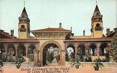 Outer Entrance to the Ponce De Leon St Augustine, Florida Postcard