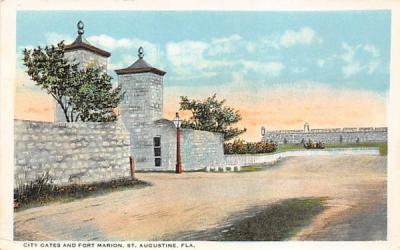 City Gates and Fort Marion St Augustine, Florida Postcard
