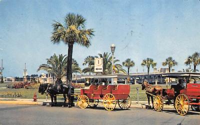 transportation for sightseeing tourist St Augustine, Florida Postcard
