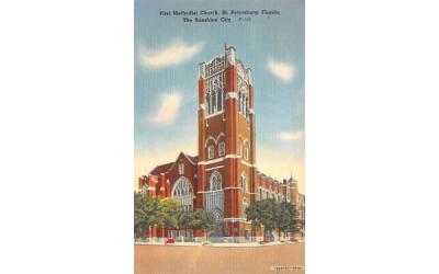 First Methodist Church St Petersburg, Florida Postcard