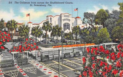 The Colliseum from across the Shuffleboard Courts St Petersburg, Florida Postcard