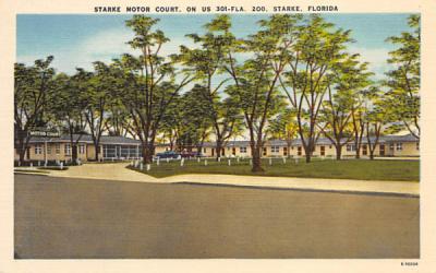 Strake Motor Court Starke, Florida Postcard