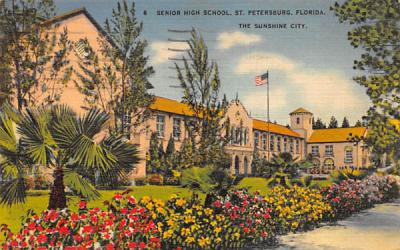 Senior High School St Petersburg, Florida Postcard