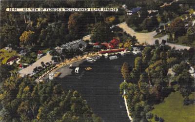 Air View of Florida's World-Famed Silver Springs, USA Postcard