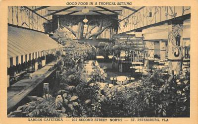 Garden Cafeteria St Petersburg, Florida Postcard