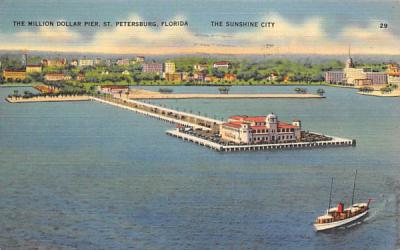 The Million Dollar Pier St Petersburg, Florida Postcard