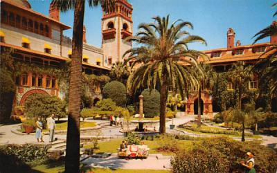 gardens of fabulous Ponce de Leon Hotel St Augustine, Florida Postcard