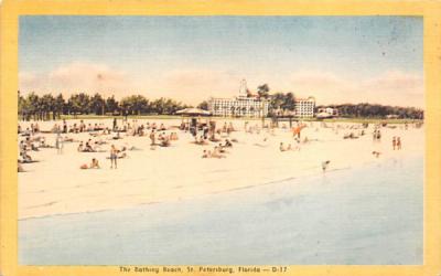 The Bathing Beach St Petersburg, Florida Postcard
