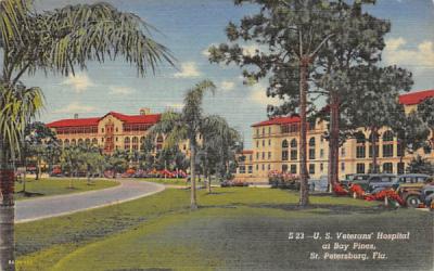 U. S. Veterans' Hospital at Bay Pines St Petersburg, Florida Postcard