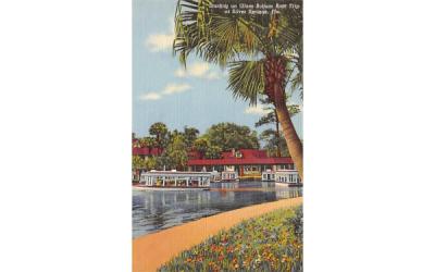 Starting on Glass Bottom Boat Trip Silver Springs, Florida Postcard