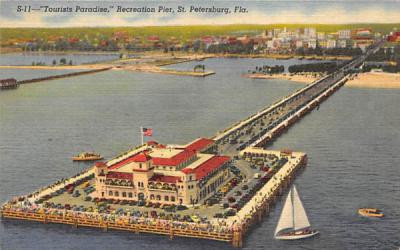 Tourists Paradise, Recreation Pier St Petersburg, Florida Postcard