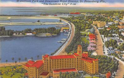 Waterfront Park and Downtown Hotel District St Petersburg, Florida Postcard