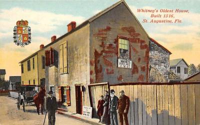 Whitnye's Oldest House St Augustine, Florida Postcard