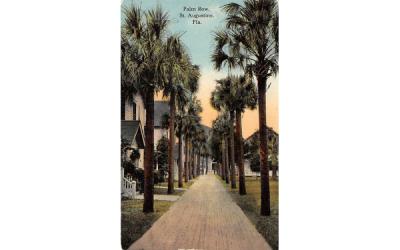 Palm Row St Augustine, Florida Postcard