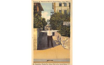 Treasury St., Narrowest Street in United States St Augustine, Florida Postcard