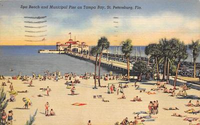 Spa Beach and Municipal Pieron Tampa Bay St Petersburg, Florida Postcard