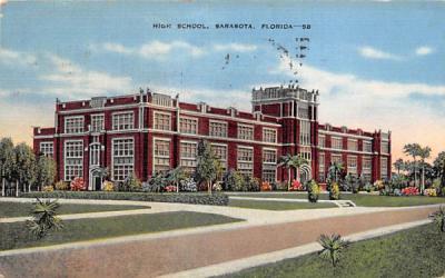 High School Sarasota, Florida Postcard