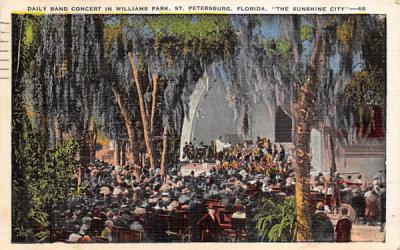 Daily Band Concert in Williams Park St Petersburg, Florida Postcard