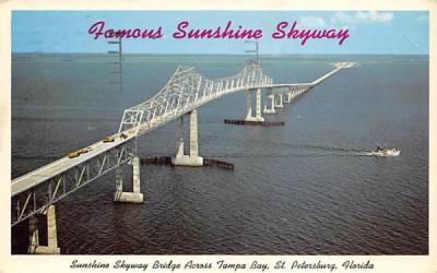 Sunshine Skyway Bridge Across Tampa Bay St Petersburg, Florida Postcard