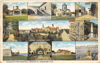Eleven Principal Views of St. Augustine, FL, USA St Augustine, Florida Postcard
