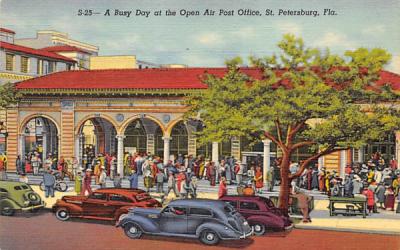 A Busy Day at the Open Air Post Office St Petersburg, Florida Postcard