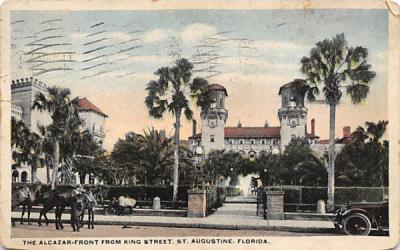 The Alcazar-Front from King Street St Augustine, Florida Postcard