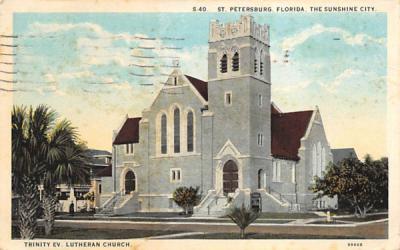 Trinity Ev. Lutheran Church St Petersburg, Florida Postcard