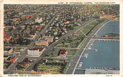 Airplane View of Waterfront St Petersburg, Florida Postcard