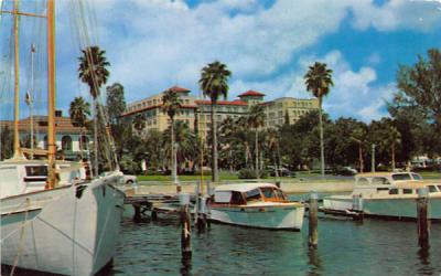 Yacht Basin at the foot of Central Avenue St Petersburg, Florida Postcard