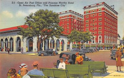 Open Air Post Office and Princess Martha Hotel St Petersburg, Florida Postcard