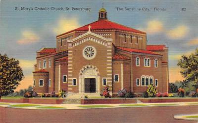 St. Mary's Catholic Church St Petersburg, Florida Postcard