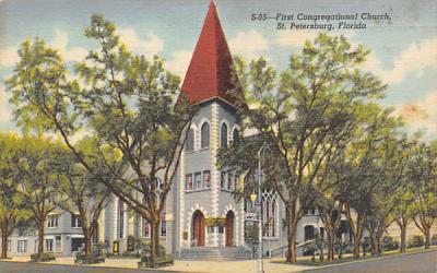 First Congregational Church St Petersburg, Florida Postcard