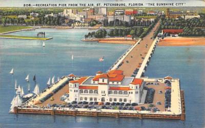 Recreation Pier from the Air St Petersburg, Florida Postcard