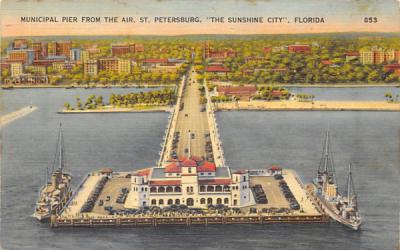 Municipal Pier from the Air St Petersburg, Florida Postcard