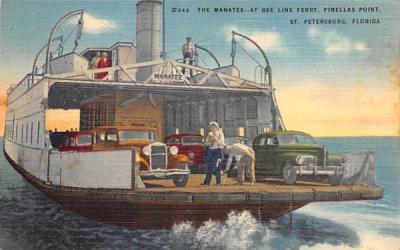 The Manatee-At Bee Line Ferry, Pinellas Point St Petersburg, Florida Postcard