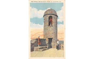 Fort Marion, The Old Watch Tower St Augustine, Florida Postcard