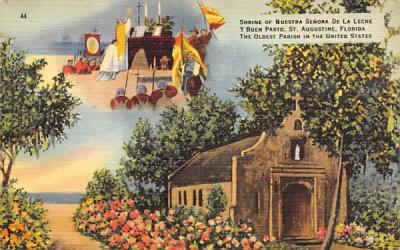 Shrine of Nuestra Senora De La Leche Y Buen Parto St Augustine, Florida Postcard