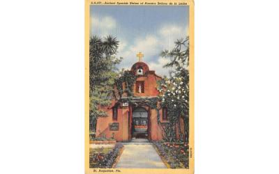Ancient Spanish Shrine, Nuestra Senora De La Leche St Augustine, Florida Postcard