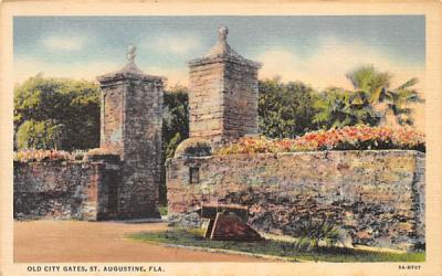 Old City Gates St Augustine, Florida Postcard