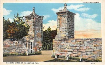 Old City Gates St Augustine, Florida Postcard