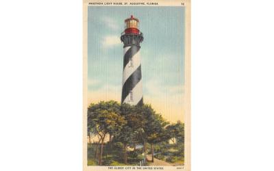 Anastasia Light House St Augustine, Florida Postcard