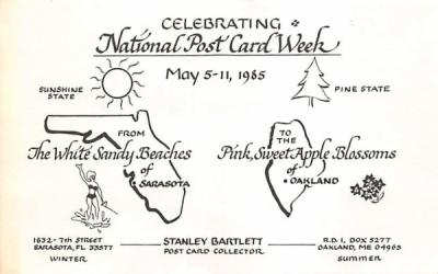 Celebratin National Post Card Week Sarasota , Florida Postcard