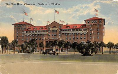 The New Hotel Clarendon Seabreeze, Florida Postcard