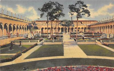 Inner Court of Ringling Art Museum Sarasota , Florida Postcard