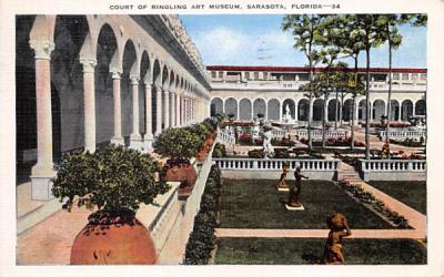 Court of Ringling Art Museum Sarasota , Florida Postcard