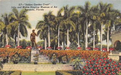 Italian Garden Court  Sarasota , Florida Postcard