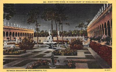 Inner Court of Ringling Art Museum Sarasota, Florida Postcard
