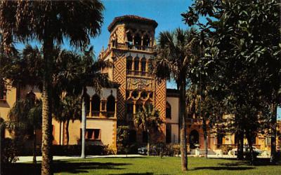 East Facade of John Ringling Residence Sarasota, Florida Postcard