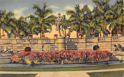 Court Showing David Statue, Ringling Art Museum Sarasota, Florida Postcard